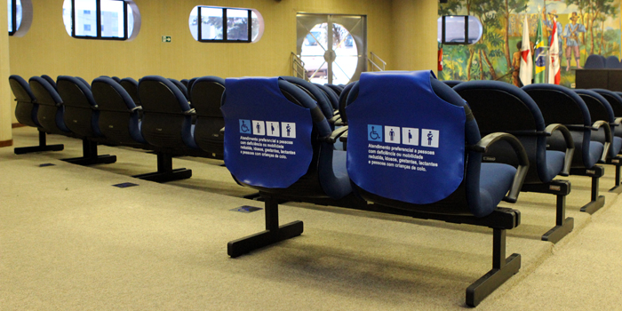 O auditório foi equipado com lugares para cadeirantes e pessoas com mobilidade física reduzida (Foto: Thiago Rios)